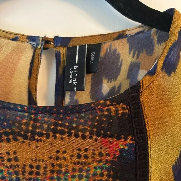 Anthropologie Bl-nk Bl^nk Eclectic Peasant top - Leopard Print - Picture 3 of 5